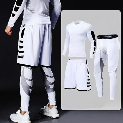Ensemble sport homme compression, 2, 3 ou 5 pièces