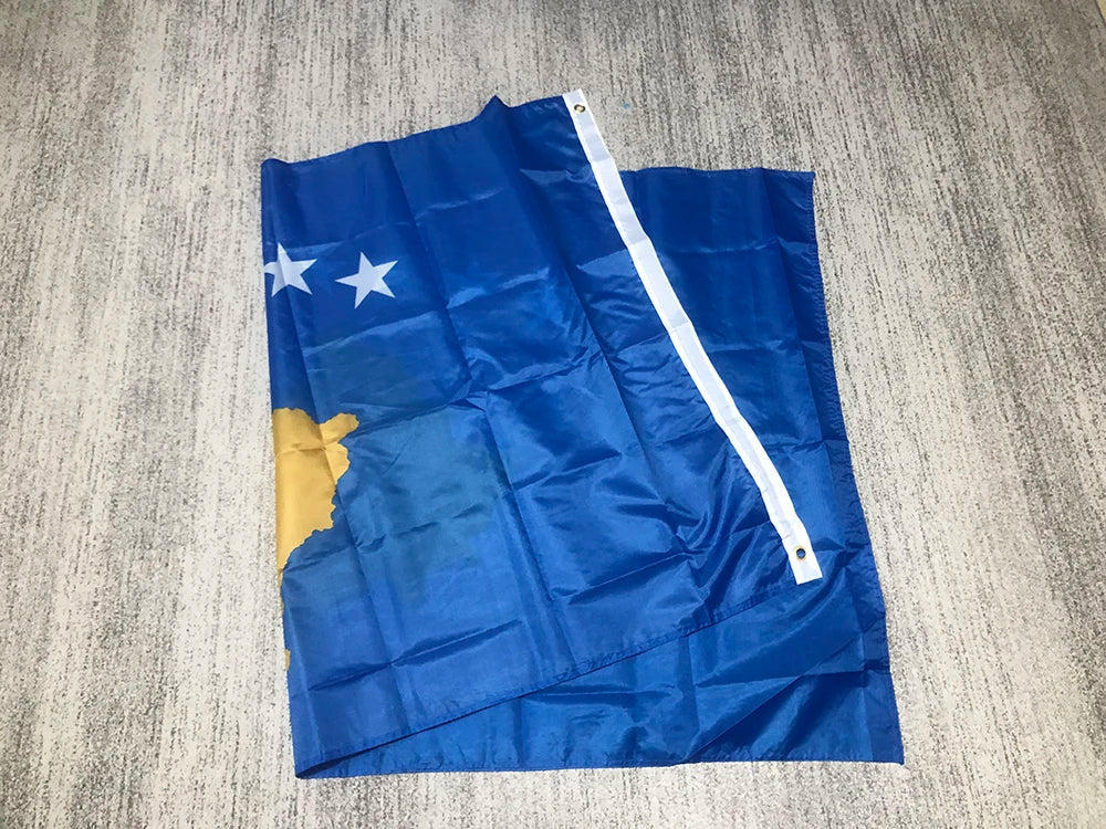 Drapeau du Kosovo 90x150 cm (3x5 ft) - Imprimé Polyester - Bannières à Pénétration Double - Drapeau Suspendu pour Décoration BLACKBEARD OUTDOOR INDUSTRIES