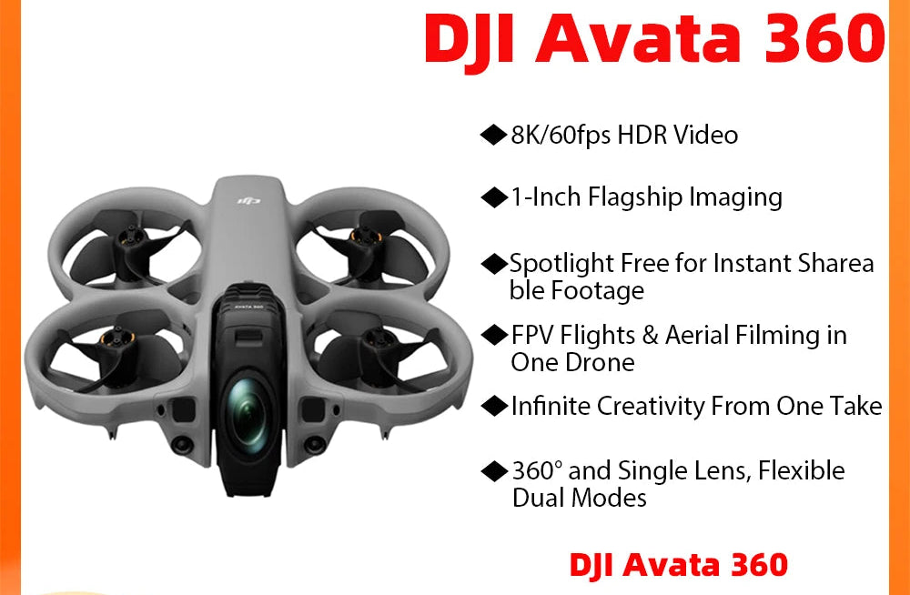 DJI Avata 360 – Drone FPV Panoramique 8K/60fps | Capteur 1" | Portée 20 km - BLACKBEARD OUTDOOR INDUSTRIES