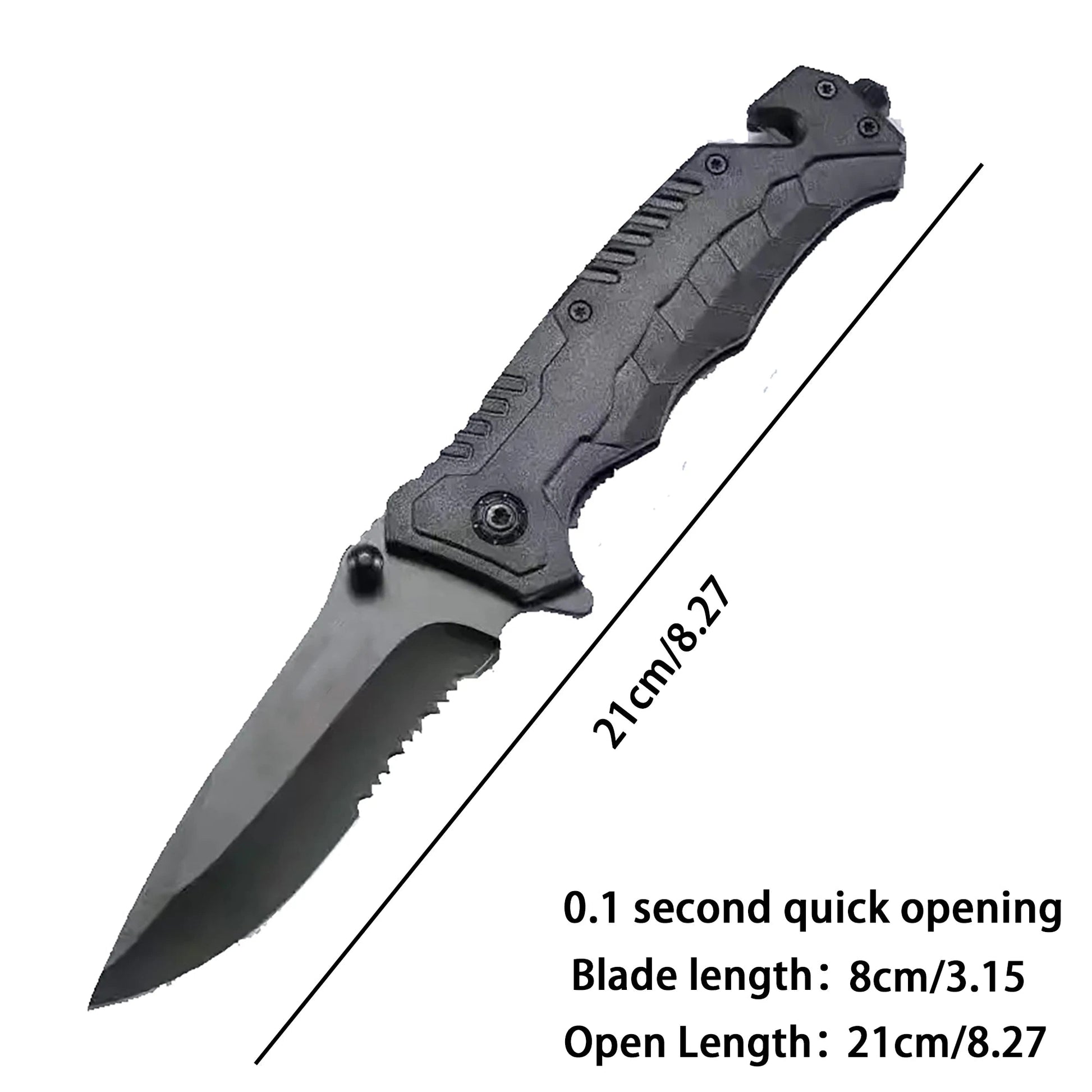 Multi functional outdoor camping knife with safety lock, foldable blade and sharp pocket tactical knife, suitable for fishing BLACKBEARD OUTDOOR INDUSTRIES