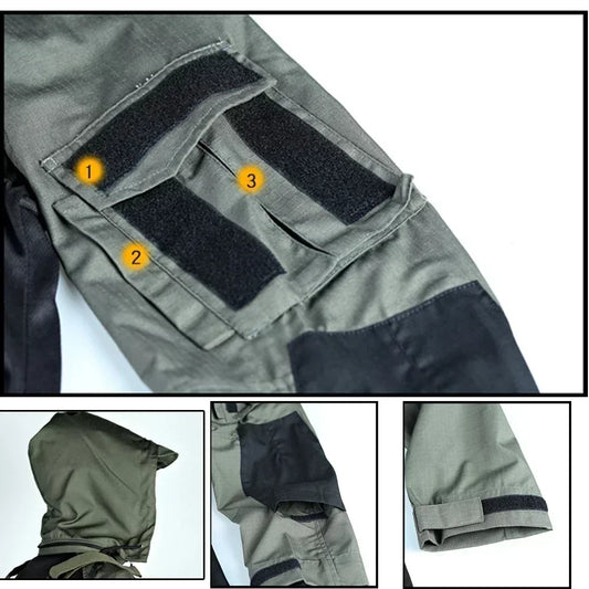 Chemise tactique unisexe manches longues – T-shirt respirant à capuche camouflage pour chasse, entraînement et paintball - BLACKBEARD OUTDOOR INDUSTRIES