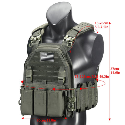 Porte Plaque Tactique MOLLE - (Inclus Drapeau US) - BLACKBEARD OUTDOOR INDUSTRIES