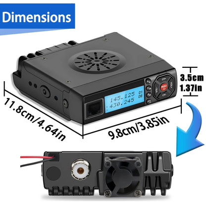 ABBREE AR-318 / AR-218 – Radio Mobile Portable VHF/UHF Double Bande 25W 128 Canaux - BLACKBEARD OUTDOOR INDUSTRIES