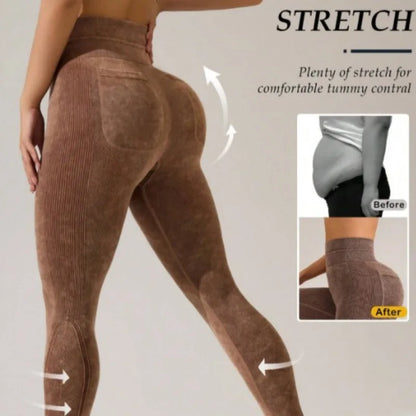 Legging de sport femme taille haute avec poches