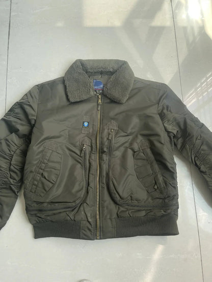 Veste Bomber Homme MA-1 Hiver – Col Fourrure | Veste Militaire Fonctionnelle avec Grandes Poches – Style Chasseur & Avion - BLACKBEARD OUTDOOR INDUSTRIES