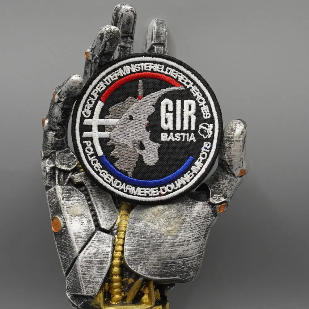 Patch Brodé G.I.R – Écusson Tactique Français | Thermocollant ou Velcro