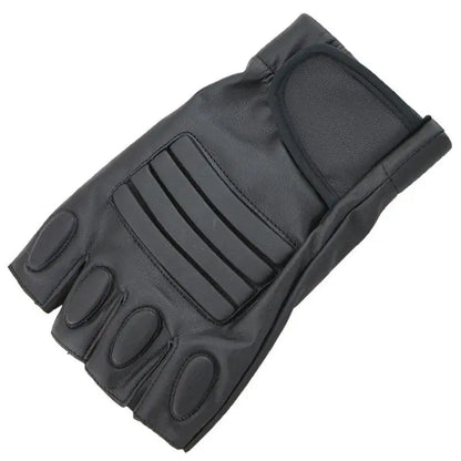 Gants tactiques homme demi-doigts en cuir Alpha pour militaire et police