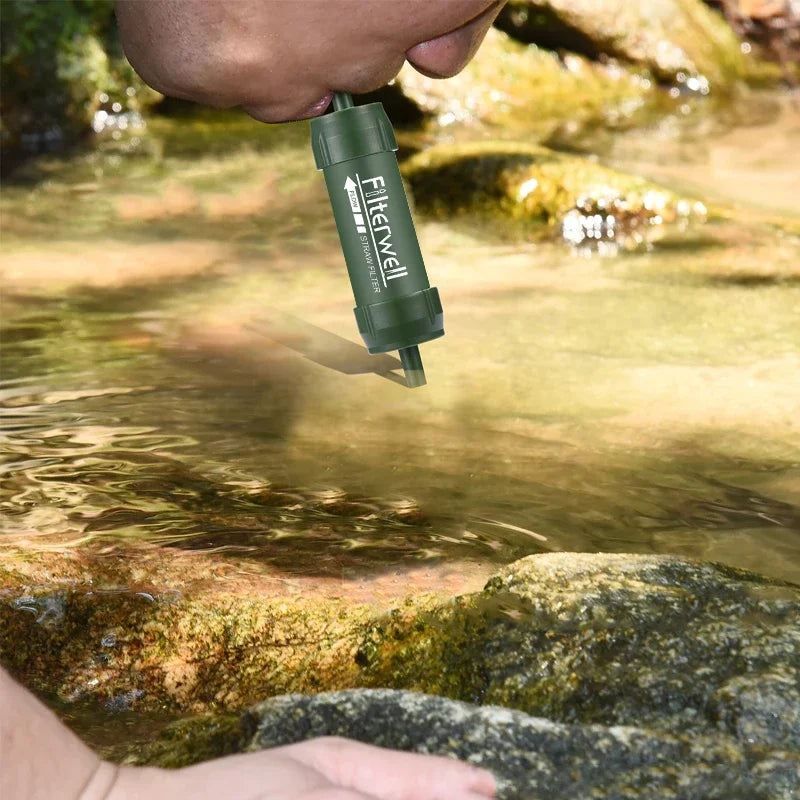 Paille Filtrante Portable – Filtre à Eau Survie Randonnée Camping