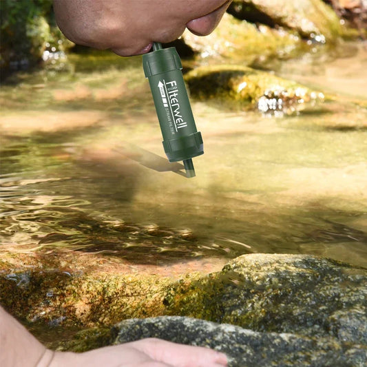 Paille Filtrante Portable – Filtre à Eau Survie Randonnée Camping
