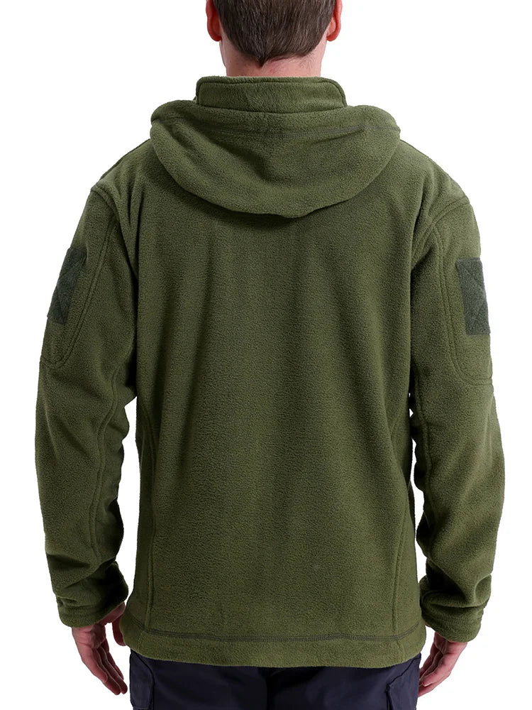 Veste Polaire Tactique Homme Hiver – Fermeture Complète, Capuche, Multi-Poches | Randonnée Chasse - BLACKBEARD OUTDOOR INDUSTRIES