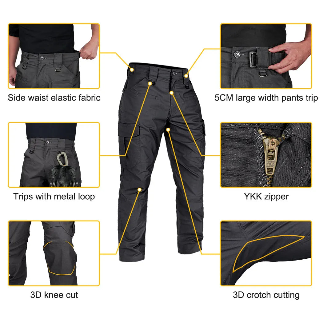 IDOGEAR BSR Flex Tactical Pants Homme — Pantalon Cargo Léger et Extensible Outdoor - BLACKBEARD OUTDOOR INDUSTRIES