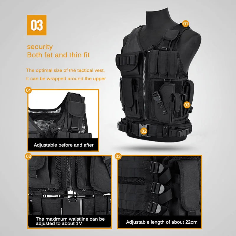 Gilet tactique sécurité professionnel MOLLE intervention - BLACKBEARD OUTDOOR INDUSTRIES
