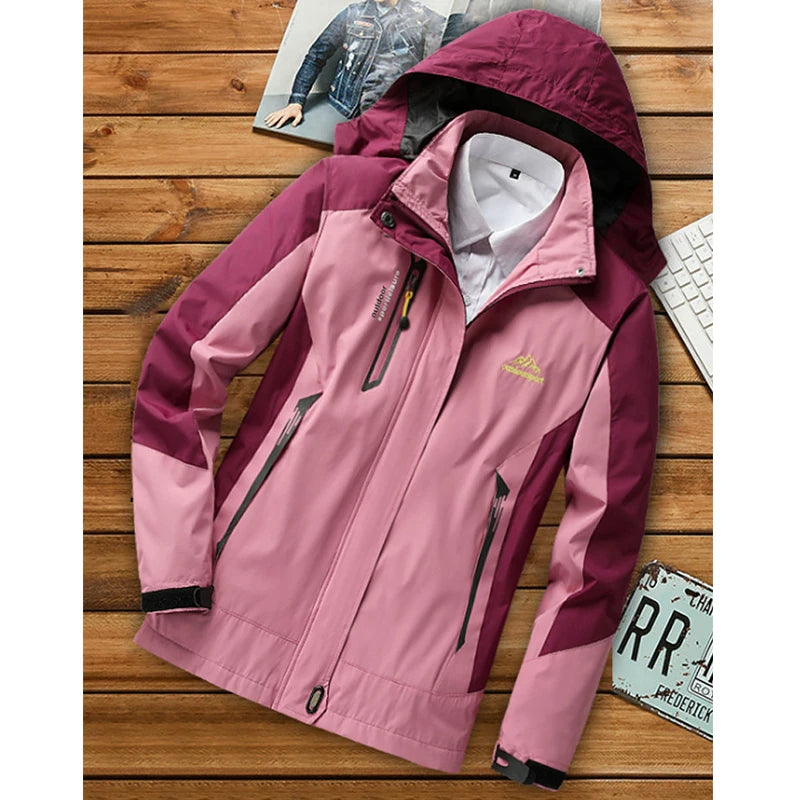 Veste Randonnée Femme Imperméable Coupe-Vent – Capuche Amovible, Multi-Poches - BLACKBEARD OUTDOOR INDUSTRIES