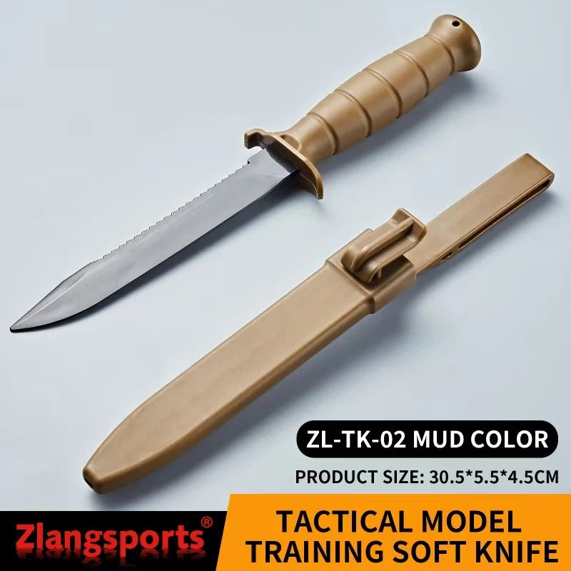 Couteau d'Entraînement Tactique ZLang - Lame Souple TPE - Manche ABS - Airsoft & Formation Militaire - BLACKBEARD OUTDOOR INDUSTRIES