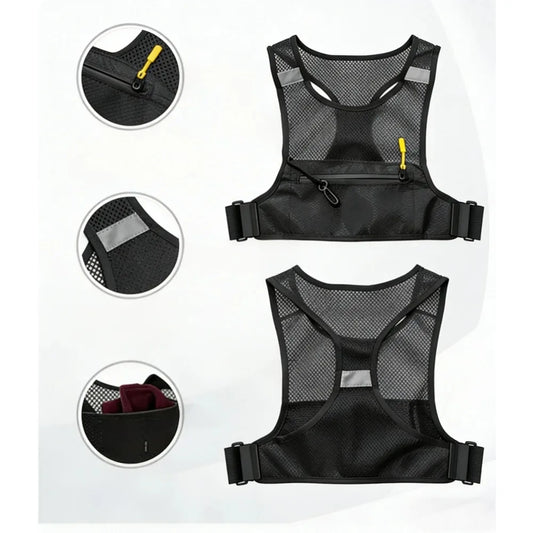 Sac de poitrine réfléchissant pour running, vélo et randonnée