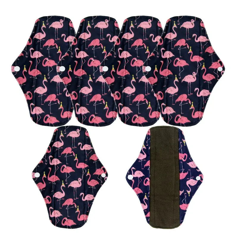 VEJYO – Lot de 5 Serviettes Hygiéniques Lavables en Charbon de Bambou Réutilisables Ma boutique