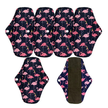 VEJYO – Lot de 5 Serviettes Hygiéniques Lavables en Charbon de Bambou Réutilisables Ma boutique