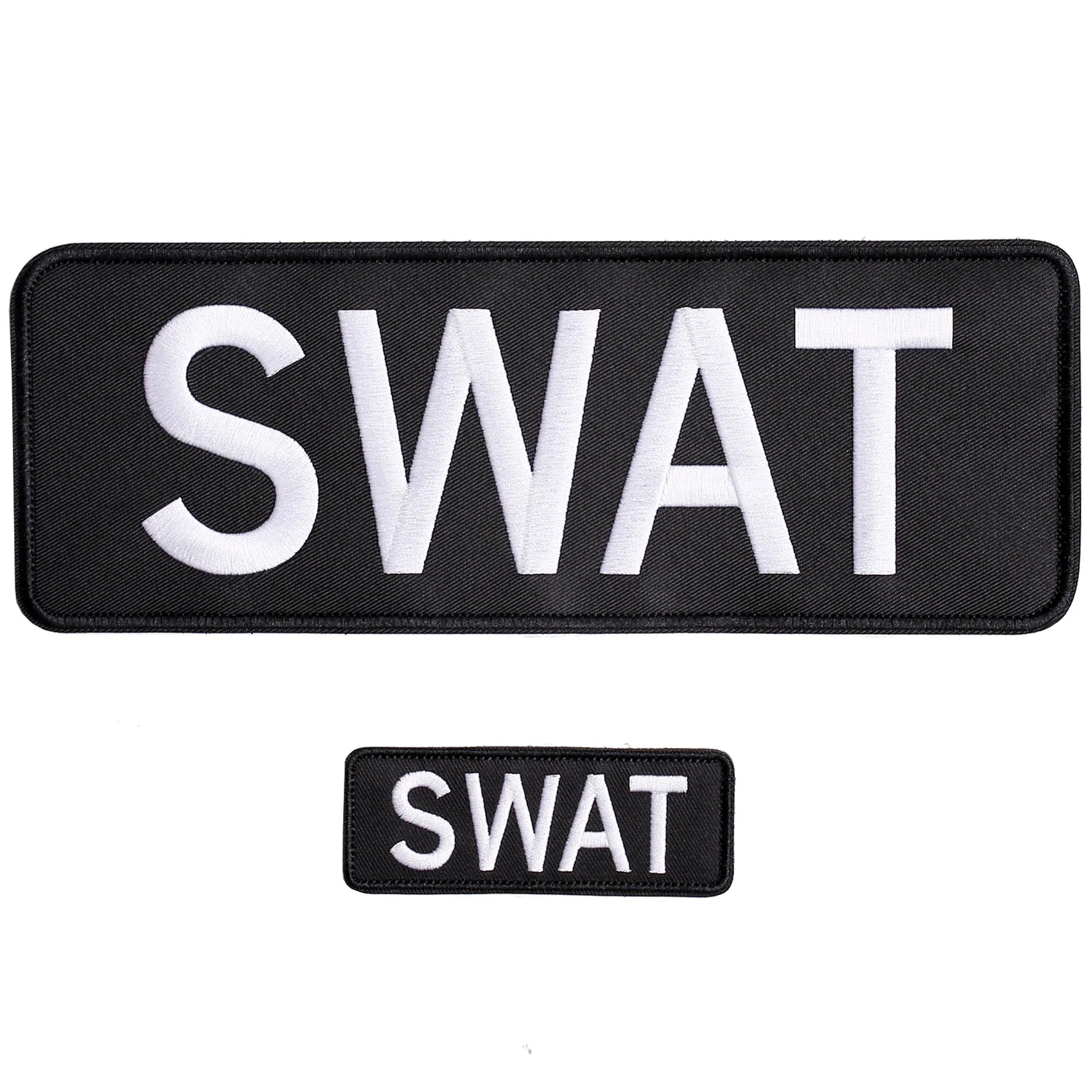 Lot de 2 Patches Brodés SWAT et security  – Grand Format – Style Militaire – Velcro - BLACKBEARD OUTDOOR INDUSTRIES