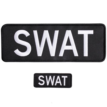 Lot de 2 Patches Brodés SWAT et security  – Grand Format – Style Militaire – Velcro - BLACKBEARD OUTDOOR INDUSTRIES