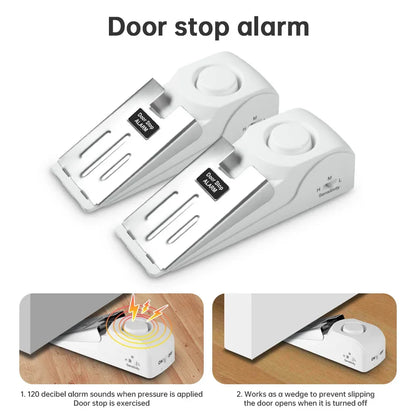 Alarme Bloqueur de Porte 120dB + Verrou Portable — Kit Sécurité Maison & Voyage - BLACKBEARD OUTDOOR INDUSTRIES