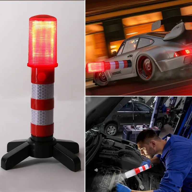 Lampe de signalisation LED magnétique – Rouge, jaune ou bleu