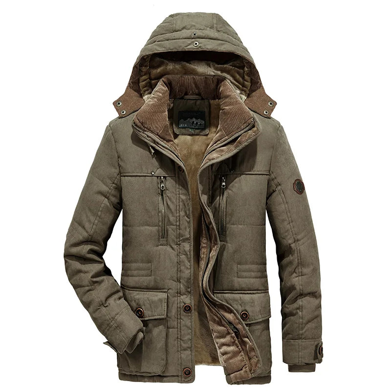 Parka Homme Hiver Coupe-Vent à Capuche Amovible – Polaire Chaude Grande Taille S-6XL - BLACKBEARD OUTDOOR INDUSTRIES