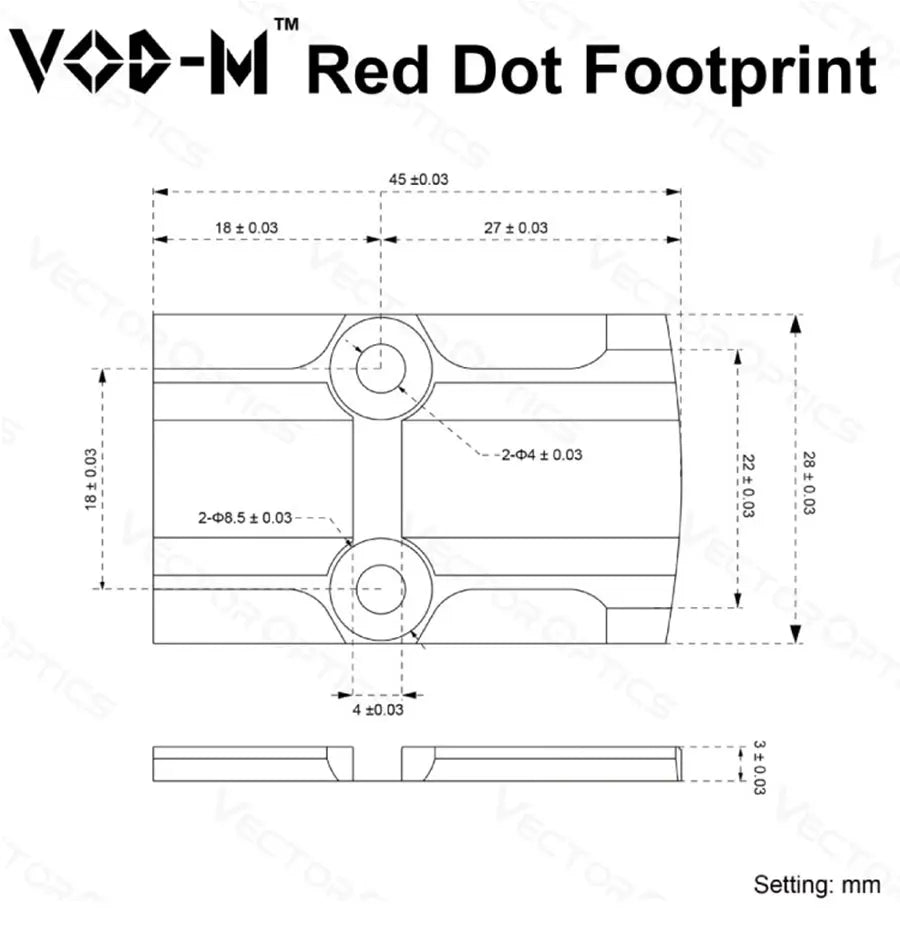 Adaptateur Universel pour Viseur Red Dot Airsoft M2/M4 – Montage sur Pistolet pour Accessoires Tactiques et de Chasse - BLACKBEARD OUTDOOR INDUSTRIES