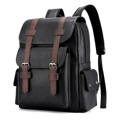 Sac à Dos Homme en Cuir PU – Élégant & Fonctionnel | Ordinateur Portable & École | 20–35L - BLACKBEARD OUTDOOR INDUSTRIES