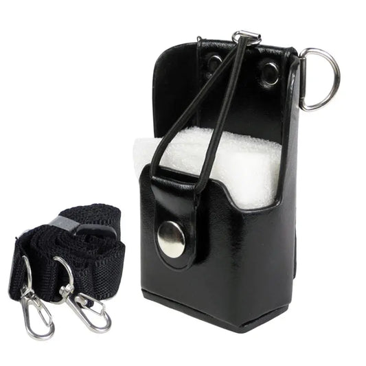 Étui Rigide Cuir Artificiel Radio – Holster Ouverture Haute avec Clip Ceinture et Bandoulière pour GP328Plus, SMP418, GP644