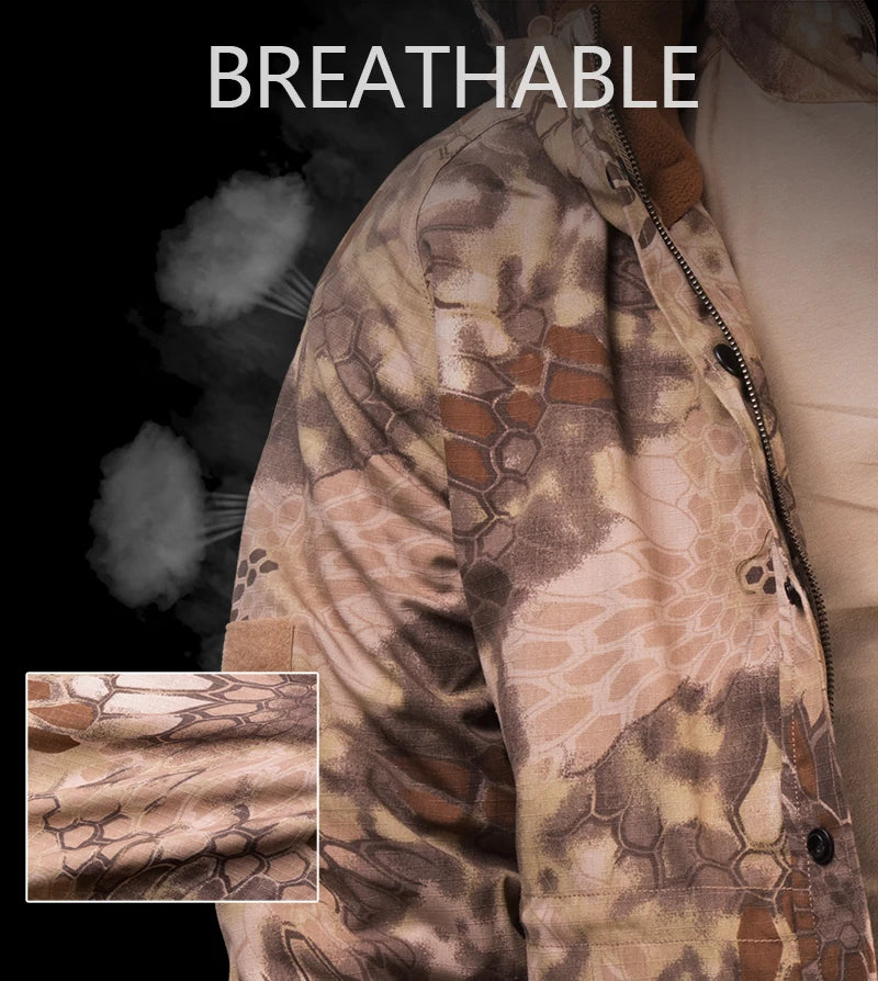 Veste Tactique Homme Hiver – HAN WILD Camouflage | Softshell | Polaire | Coupe-Vent | Randonnée | Chasse | Outdoor - BLACKBEARD OUTDOOR INDUSTRIES