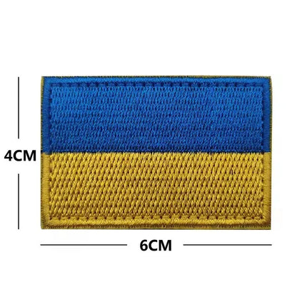 Patch Tactique Ukraine Brodé – Écusson Drapeau Ukrainien, Velcro Hook & Loop