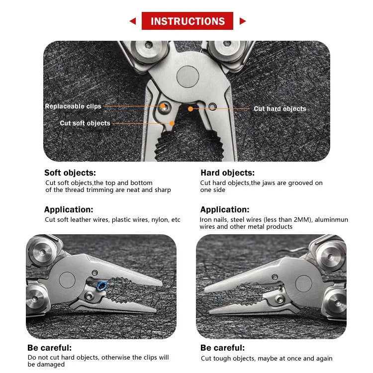 Outdoor Camping Multi Tools Folding Survival Gear Plier Knife Wire Stripper Outdoor Mini Portable Hand Tools Knife, Scissors ﻿ BLACKBEARD OUTDOOR INDUSTRIES