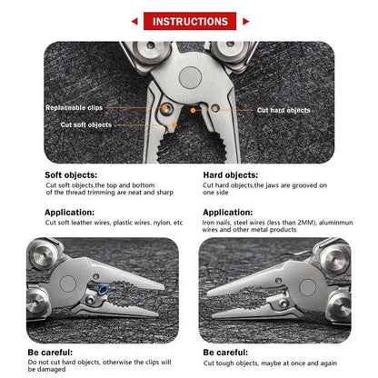 Outdoor Camping Multi Tools Folding Survival Gear Plier Knife Wire Stripper Outdoor Mini Portable Hand Tools Knife, Scissors ﻿ BLACKBEARD OUTDOOR INDUSTRIES