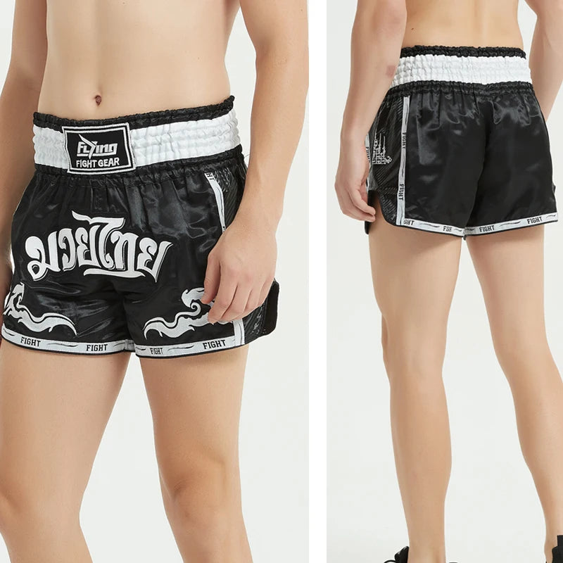 Shorts de Muay Thai et Boxe – Pour Hommes, Femmes, Enfants et Adolescents, Kickboxing, MMA, Sanda, Grappling, BJJ – Pantalons de Sport - BLACKBEARD OUTDOOR INDUSTRIES