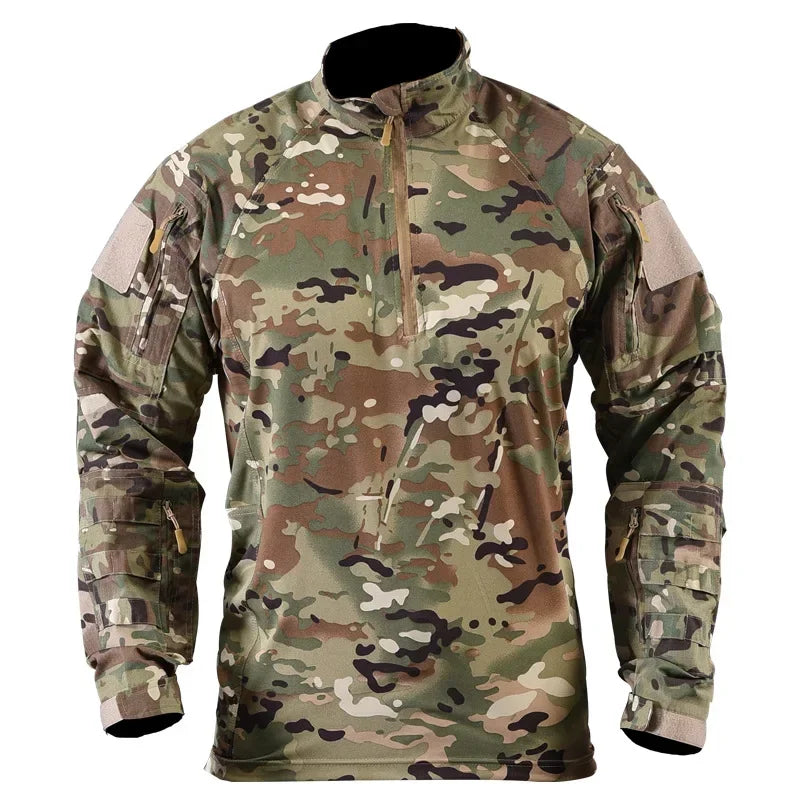 T-shirt Tactique Homme – Manches Longues Airsoft | Paintball | Militaire | Camo | Séchage rapide - BLACKBEARD OUTDOOR INDUSTRIES