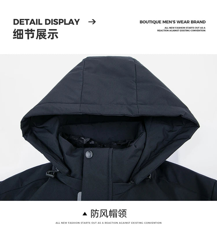 Parka Homme d'Hiver avec Col à Capuche, Résistante à l'Eau et au Vent - Confort et Chaleur -40°C BLACKBEARD OUTDOOR INDUSTRIES