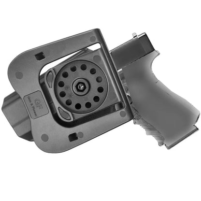 Holster OWB CZ P10C / P10S / P10C Airsoft – Rétention Level II, Paddle 360°, Posi-Click, Compatible Point Rouge | Droitier | 4 Fixations - BLACKBEARD OUTDOOR INDUSTRIES