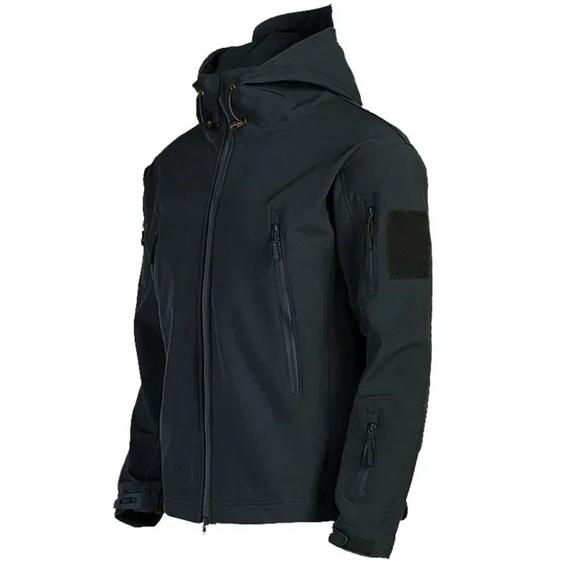 Veste Tactique Homme Softshell Techwear Coupe-Vent | Imperméable | Respirante | Polaire Intérieure | Capuche | 4 Saisons - BLACKBEARD OUTDOOR INDUSTRIES
