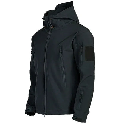 Veste Tactique Homme Softshell Techwear Coupe-Vent | Imperméable | Respirante | Polaire Intérieure | Capuche | 4 Saisons - BLACKBEARD OUTDOOR INDUSTRIES