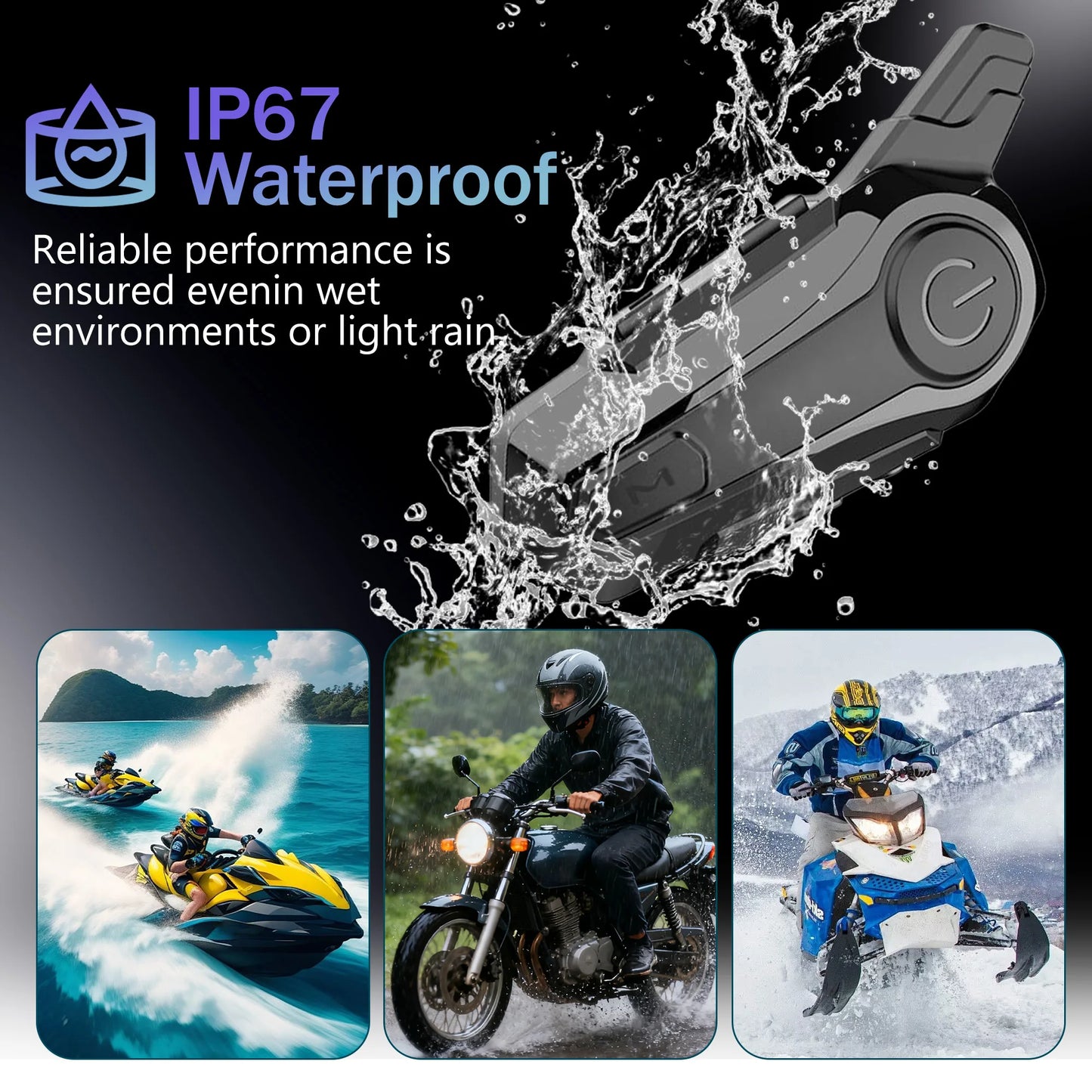 X1 Plus – Intercom Moto Bluetooth 5.0, Portée 1000 m, IPX6, Autonomie 12h, Micro Souple ou Rigide