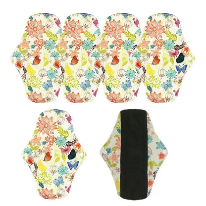 VEJYO – Lot de 5 Serviettes Hygiéniques Lavables en Charbon de Bambou Réutilisables Ma boutique