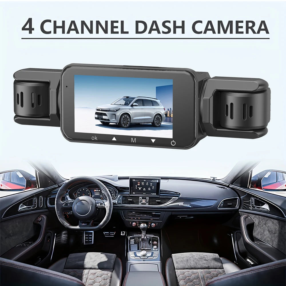 📷 Caméra Voiture 4 Canaux 1080P – GMAIPOP DVR avec Vision Nocturne, WiFi & Enregistrement 360° Ma boutique