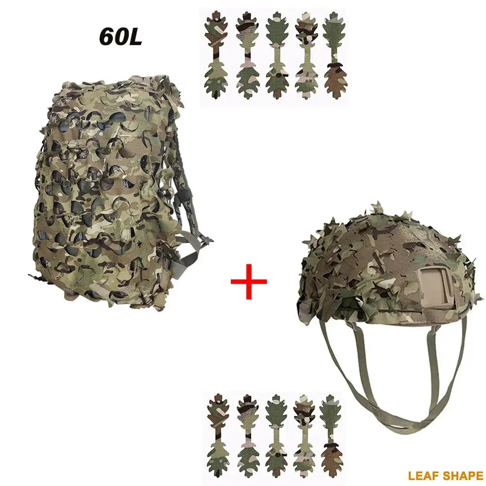 Kit Camouflage 3D Laser Cut – Couvre-Sac à Dos & Couvre-Casque Tactique Ma boutique