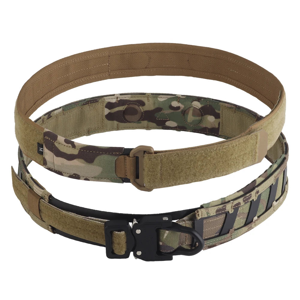 Ceinture Tactique Double Couche avec Boucle Métallique Cobra et Système MOLLE - Ceinture de Combat Soft avec Positionnement Magnétique BLACKBEARD OUTDOOR INDUSTRIES
