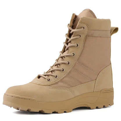 Boots Tactiques Désert Homme – Chaussures Combat Outdoor Zip Cheville