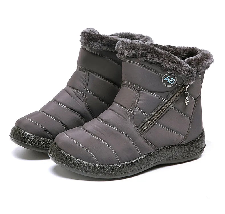 Bottines Hiver Femme Fourrées & Imperméables – Chaussures Chaudes à Talon Plat – Style Élégant & Confort – Neige / Froid - BLACKBEARD OUTDOOR INDUSTRIES