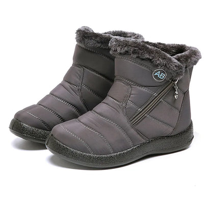 Bottines Hiver Femme Fourrées & Imperméables – Chaussures Chaudes à Talon Plat – Style Élégant & Confort – Neige / Froid - BLACKBEARD OUTDOOR INDUSTRIES
