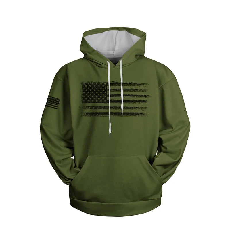 Hoodie Camouflage 3D Drapeau Américain — Sweat à Capuche Patriotique USA Imprimé Homme Femme Enfant - BLACKBEARD OUTDOOR INDUSTRIES