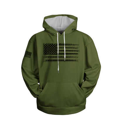 Hoodie Camouflage 3D Drapeau Américain — Sweat à Capuche Patriotique USA Imprimé Homme Femme Enfant - BLACKBEARD OUTDOOR INDUSTRIES