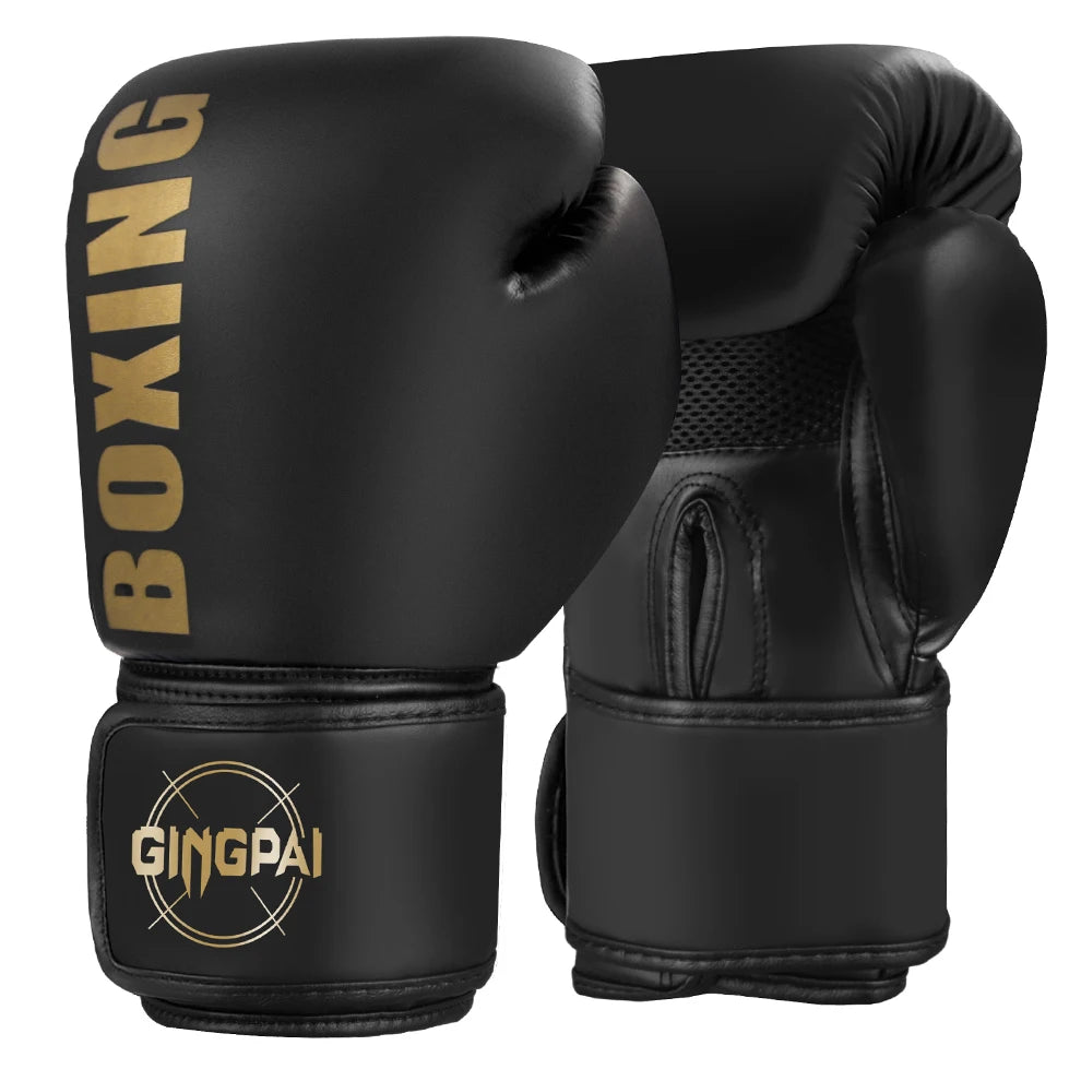 Gants de Boxe Cuir PU – MMA / Muay Thai / Sanda – 6 8 10 12 oz – Adulte & Enfant Unisexe - BLACKBEARD OUTDOOR INDUSTRIES